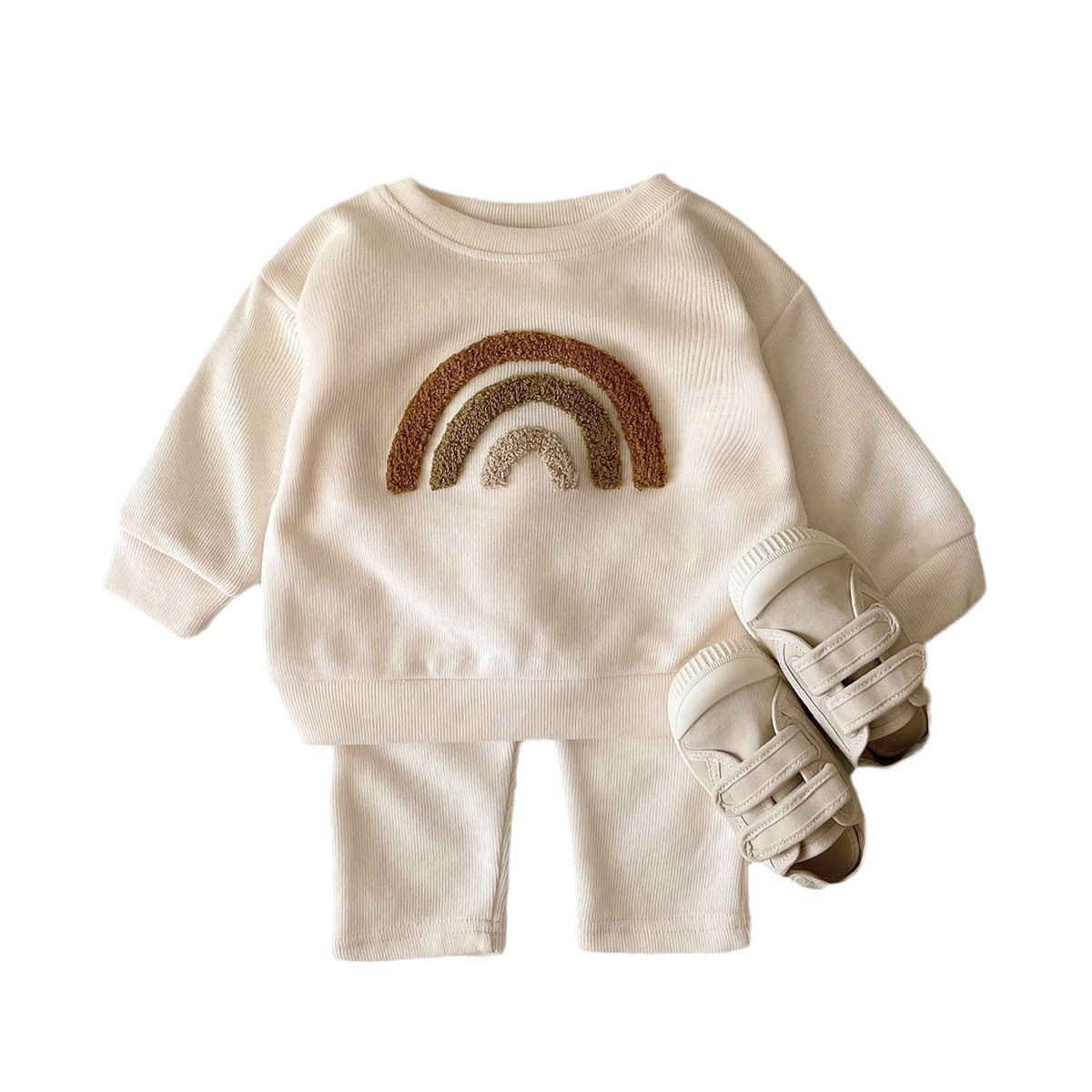 Newborn Alphabet Embroidery Long Sleeve Suit - Image 2