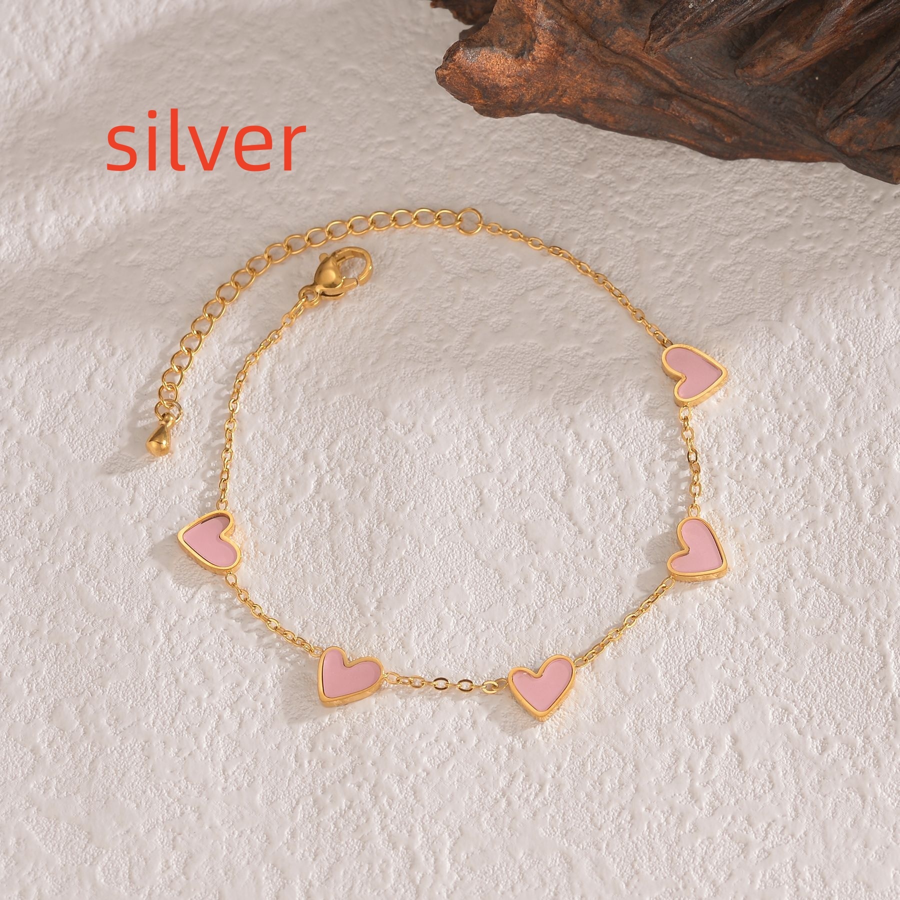 Stainless Steel Dripping Heart Bracelet - Image 5