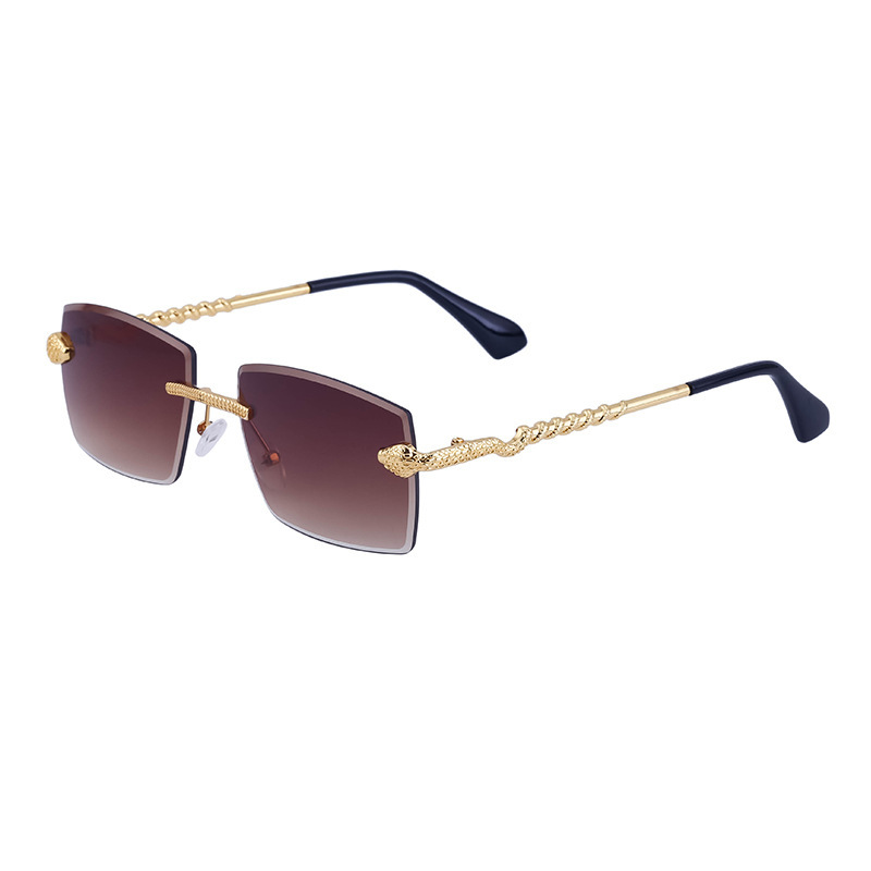 Fashion Rimless Sunglasses For Men - Image 4