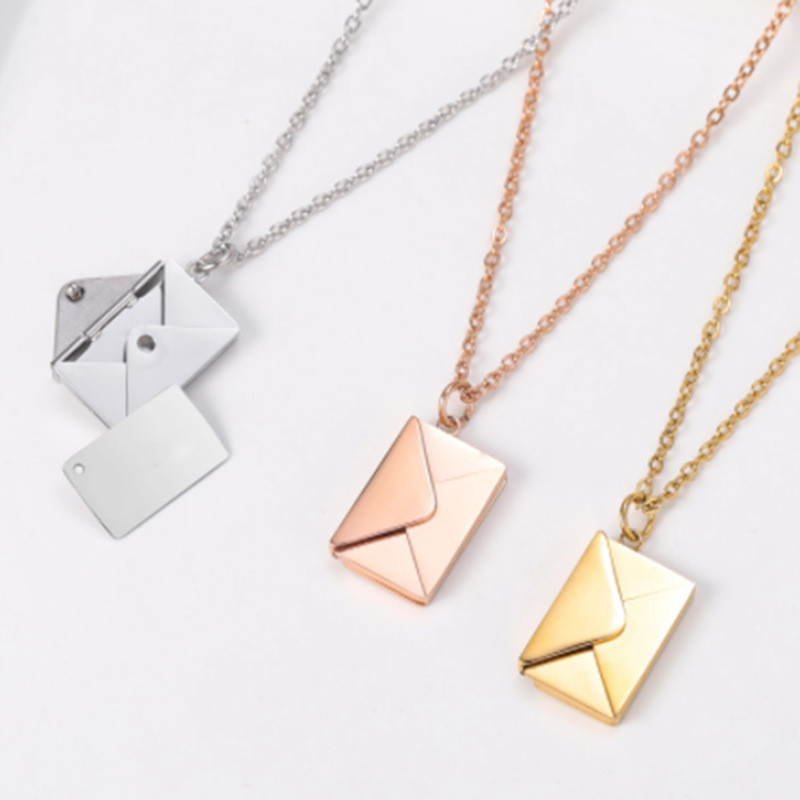 Lover Letter Pendant Envelop Necklace - Image 5