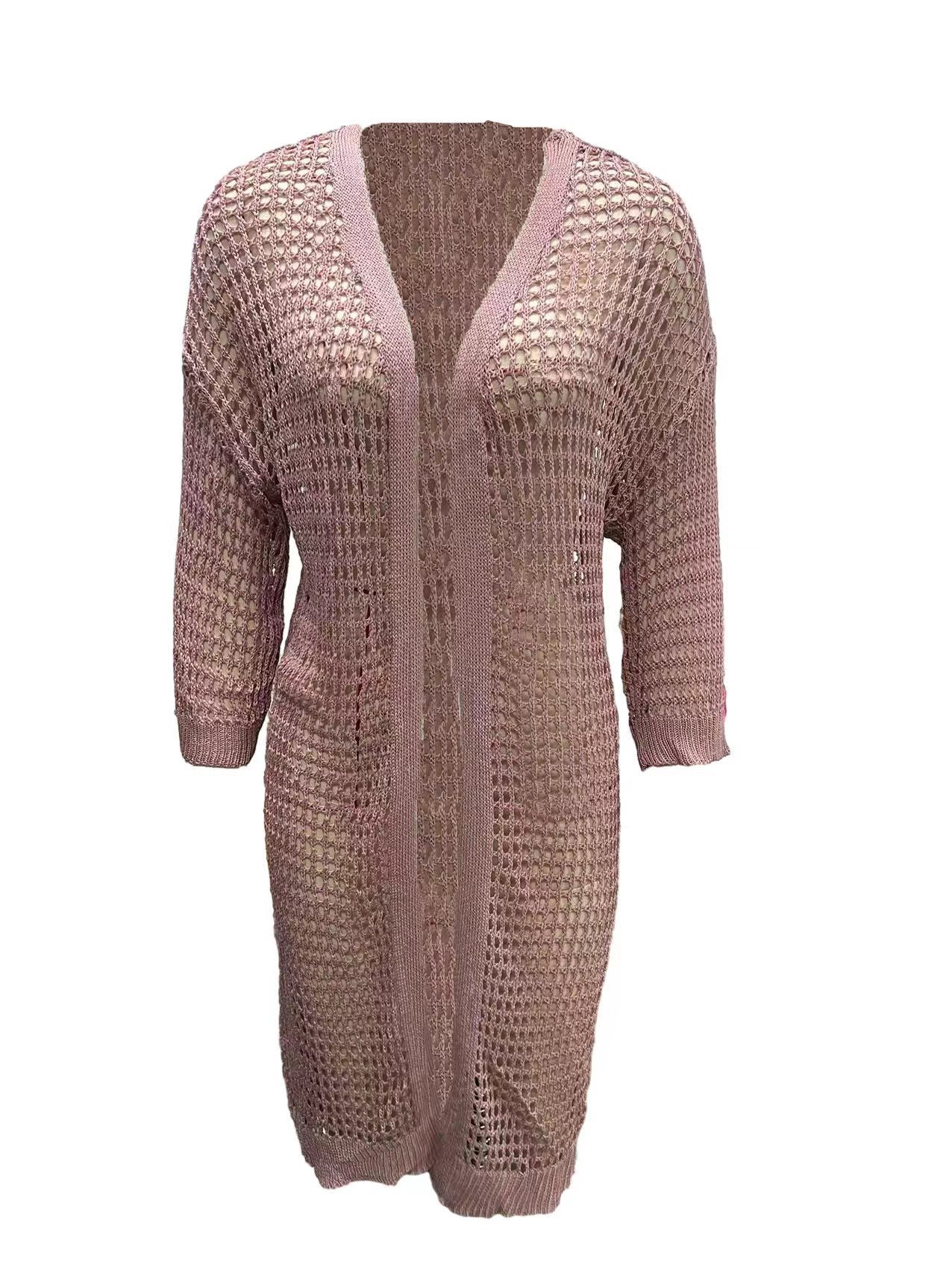 Long Hollow Knitted Cardigan Women - Image 10