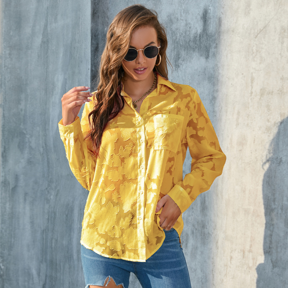 Loose Chiffon Shirt Top - Image 9