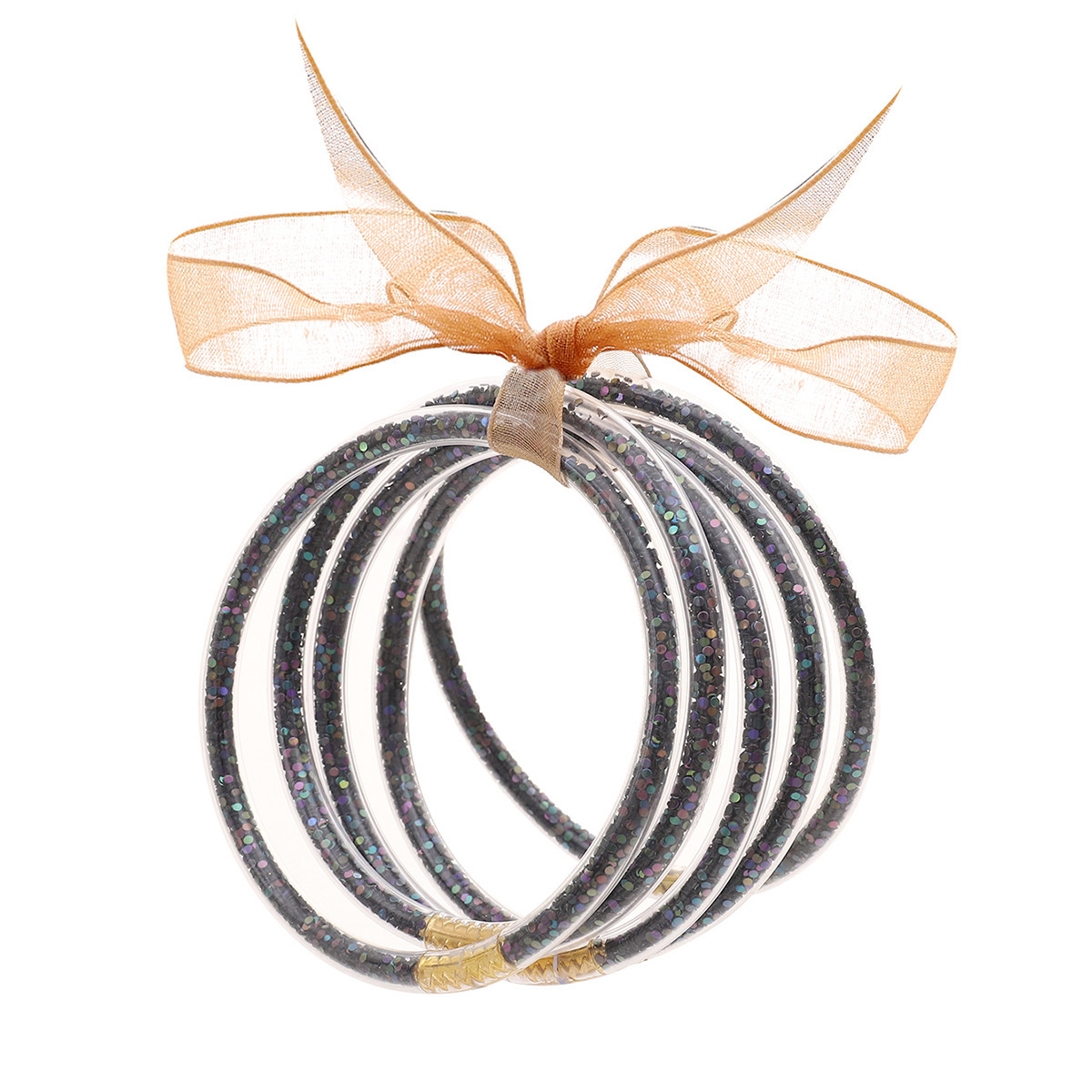 Plastic Tube Sequins Five Bracelets - Image 3