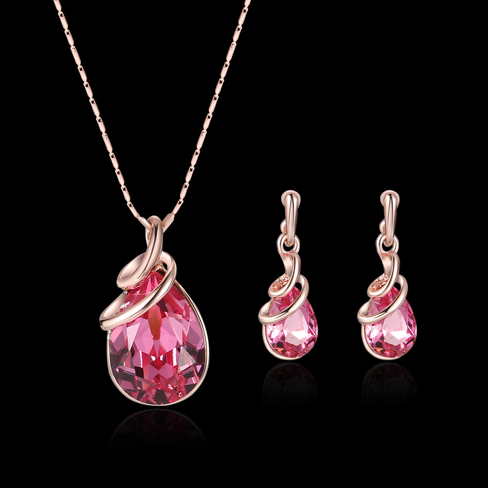 Alloy Gemstone Jewelry Set