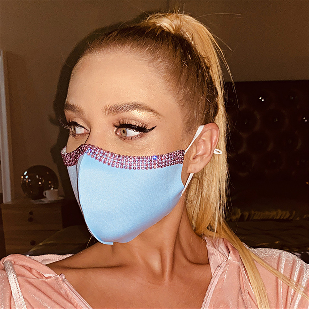 Adjustable Rhinestone Mask