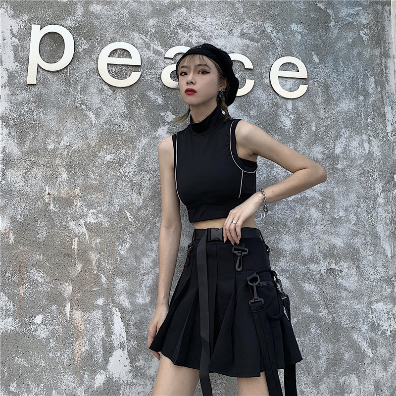 Short A-line Pleated Skirt
