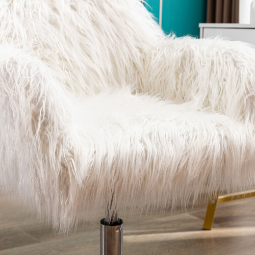 Modern Faux Fur Office Chairs - Image 3
