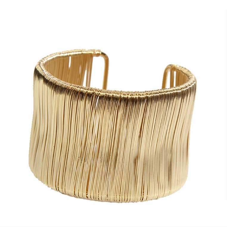 Gold-plated Geometric Cuff Bracelets - Image 10