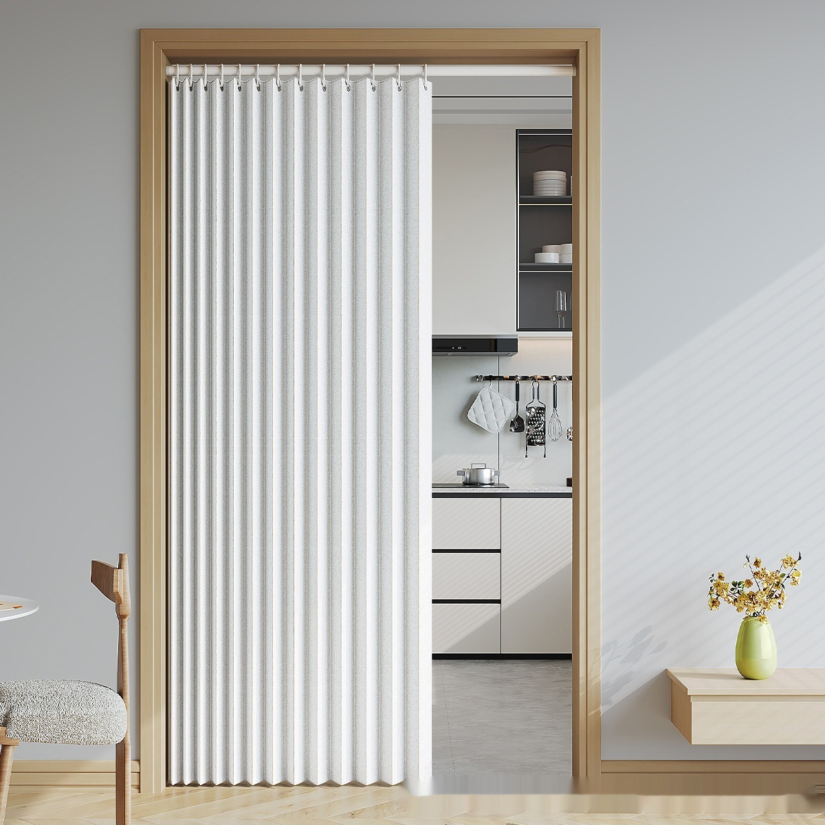 Household Solid Color Door Partition Curtain