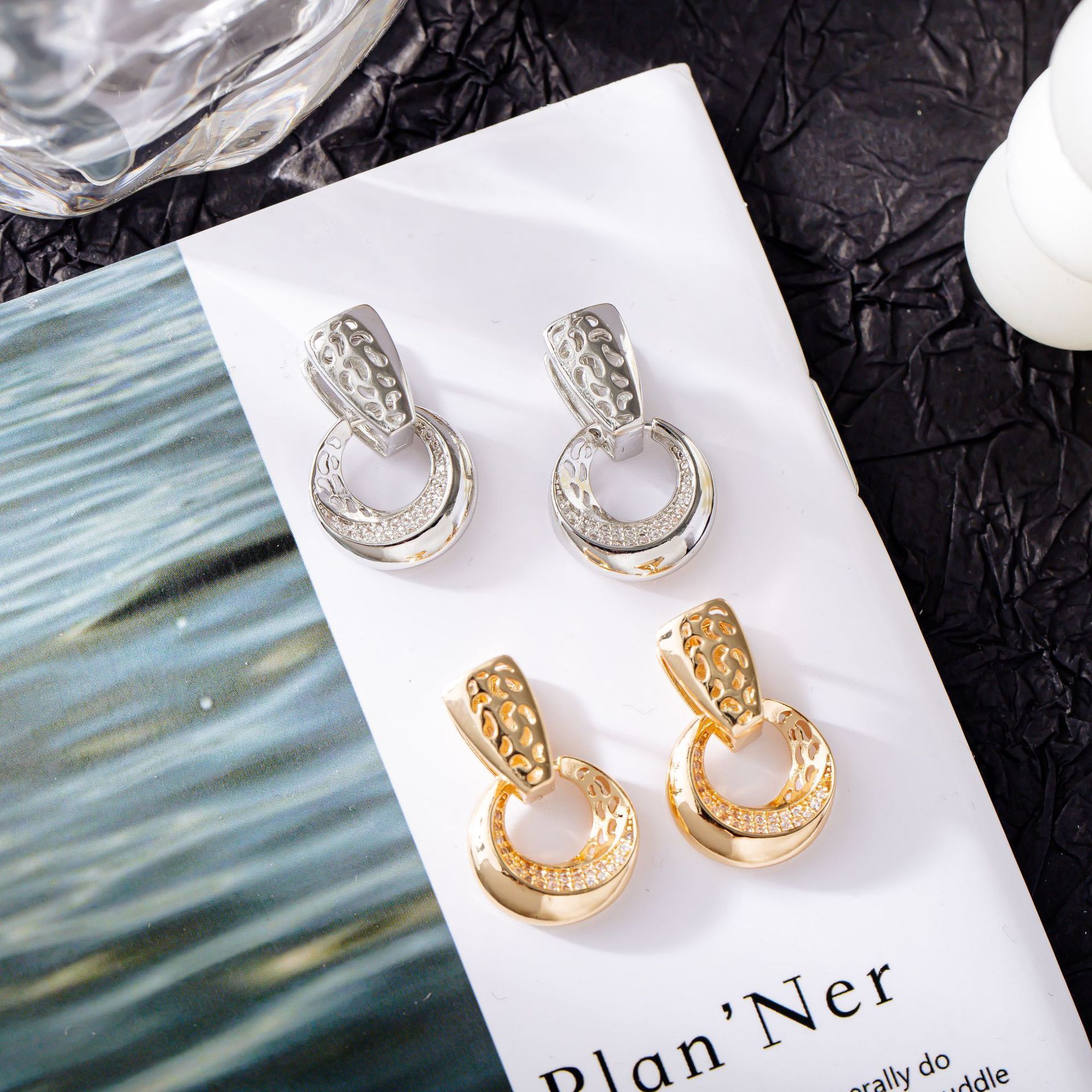 Luxury Hollow Round Drop Earrings - Image 5