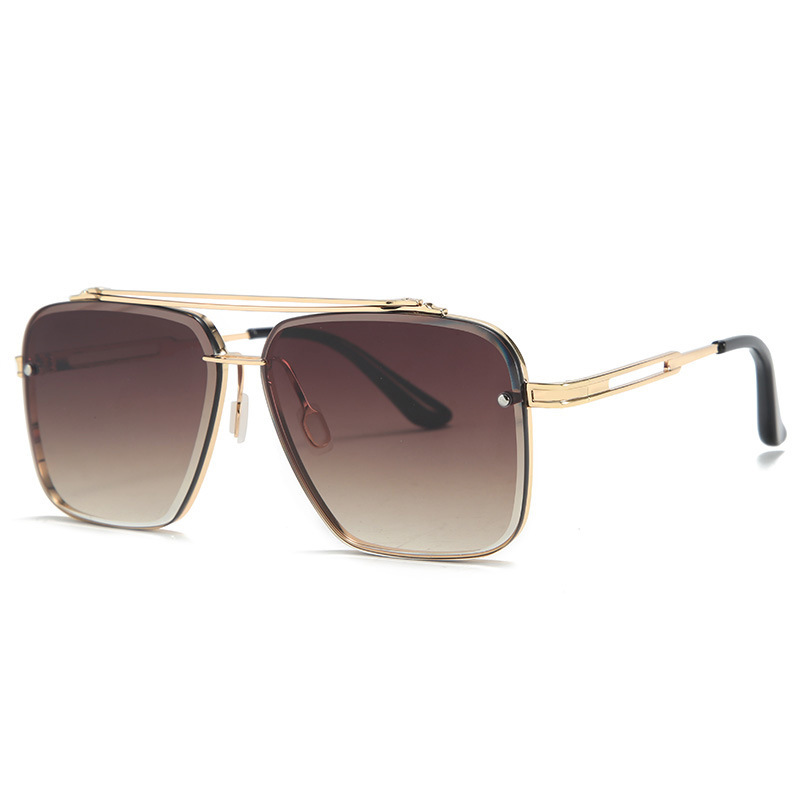 Mens Fashion Double Beam Cut Edge Sunglasses - Image 5