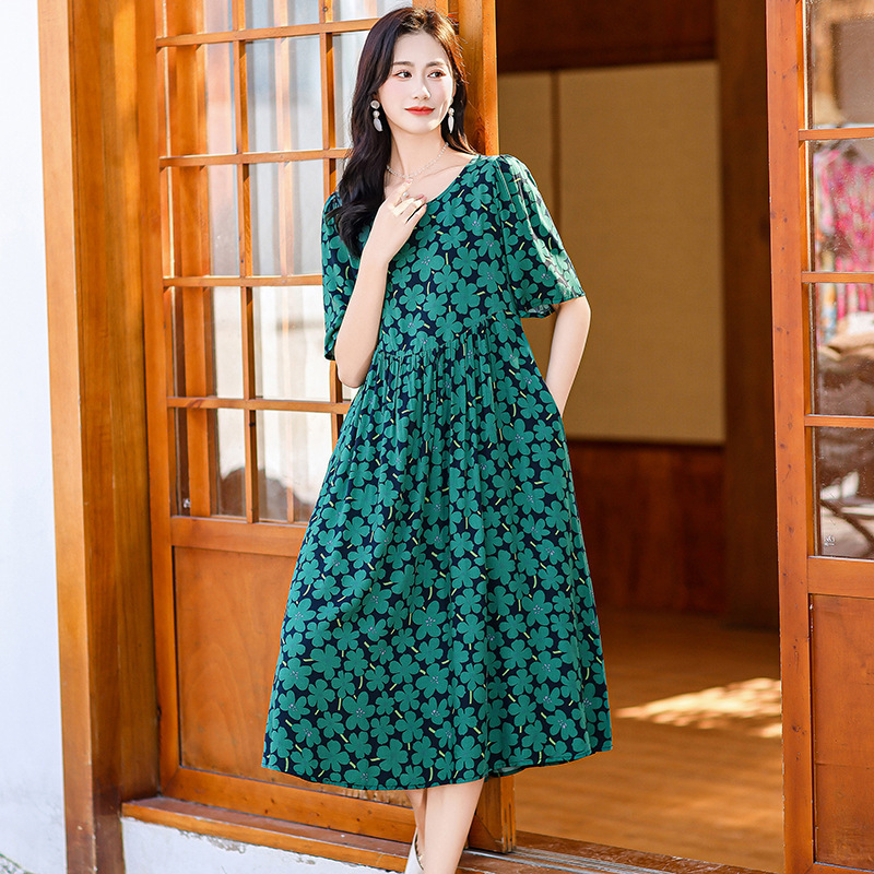 Floral Loose Outer Wear Dress - Image 8