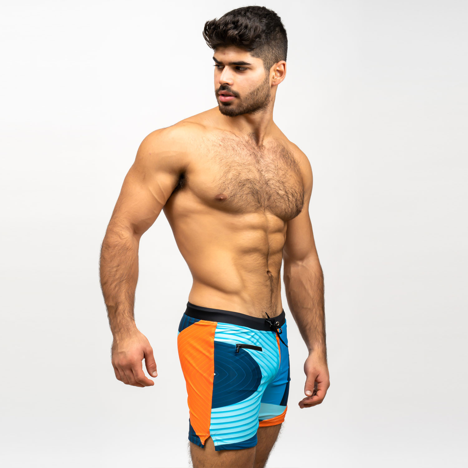Quick Dry Loose Boxer Zip Swim Shorts - Image 3