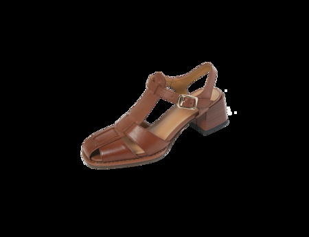 French Style Retro Closed Toe Hollow-out Sandals - Image 2