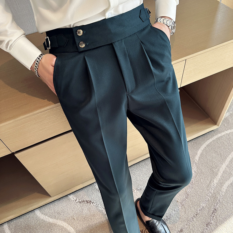 Slim Double-Breasted Closure Collar Vest Pants Suit - Image 10