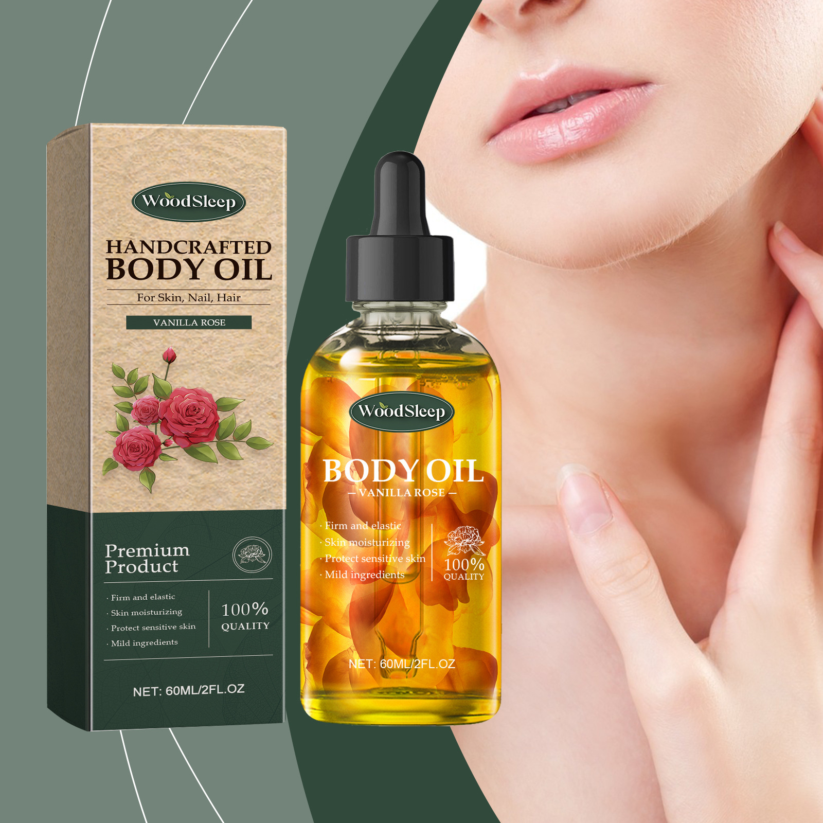 Handmade Vanilla Rose Body Oil