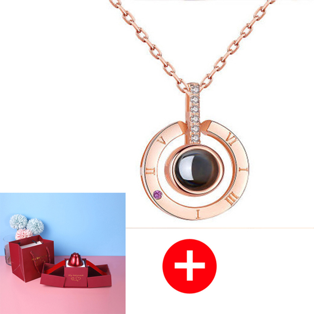 Metal Rose Projection Necklace Gift Box - Image 5