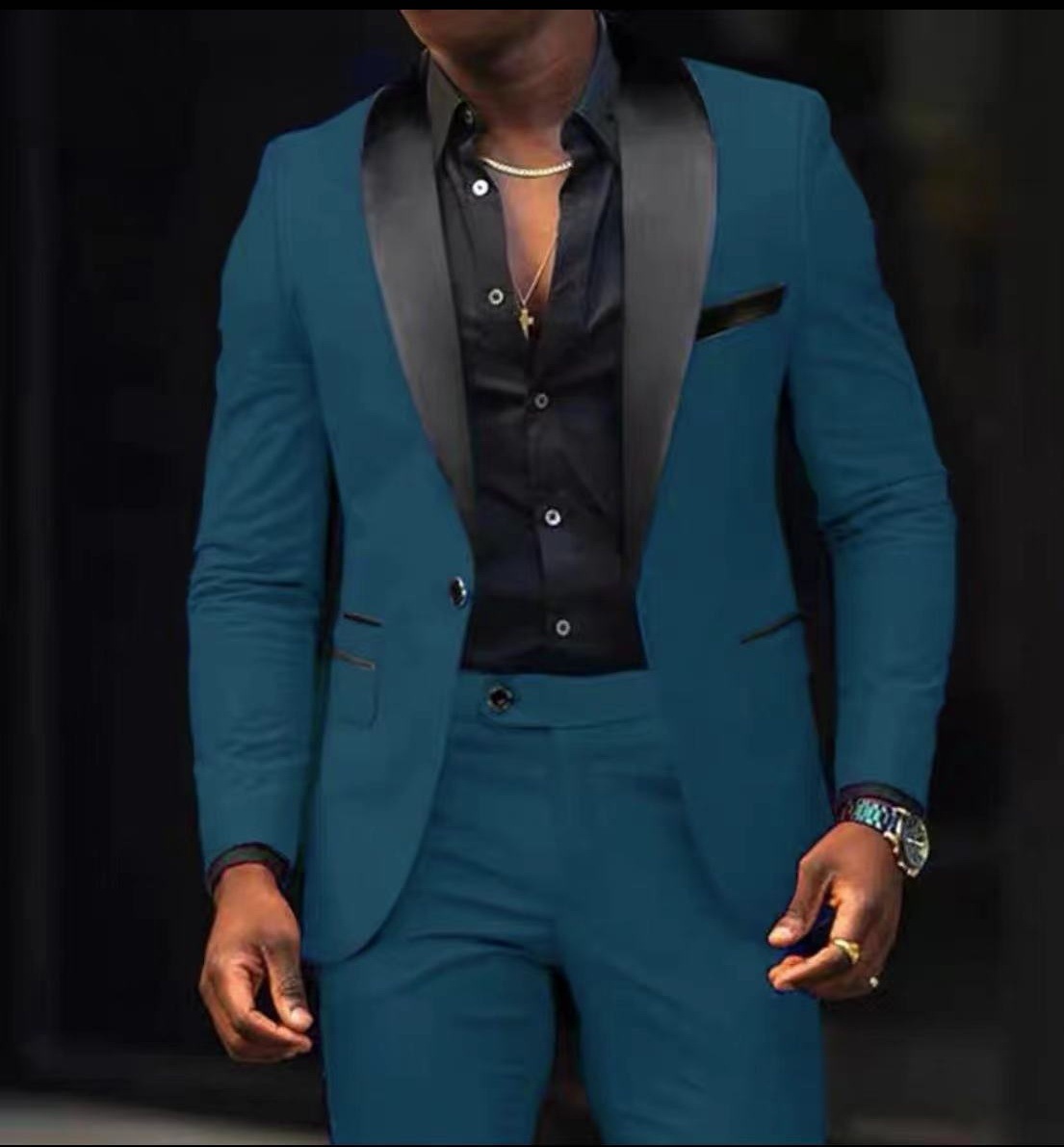 Men's Business Casual Suit Coat Trouser Suit - Image 4