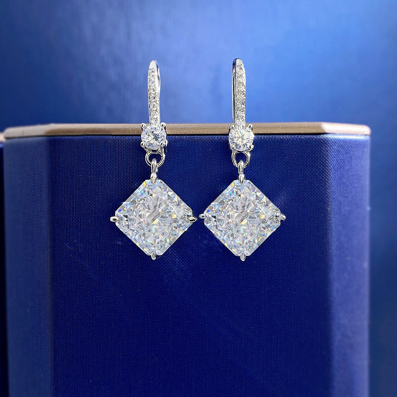 High Carbon White Diamond Earrings - Image 10