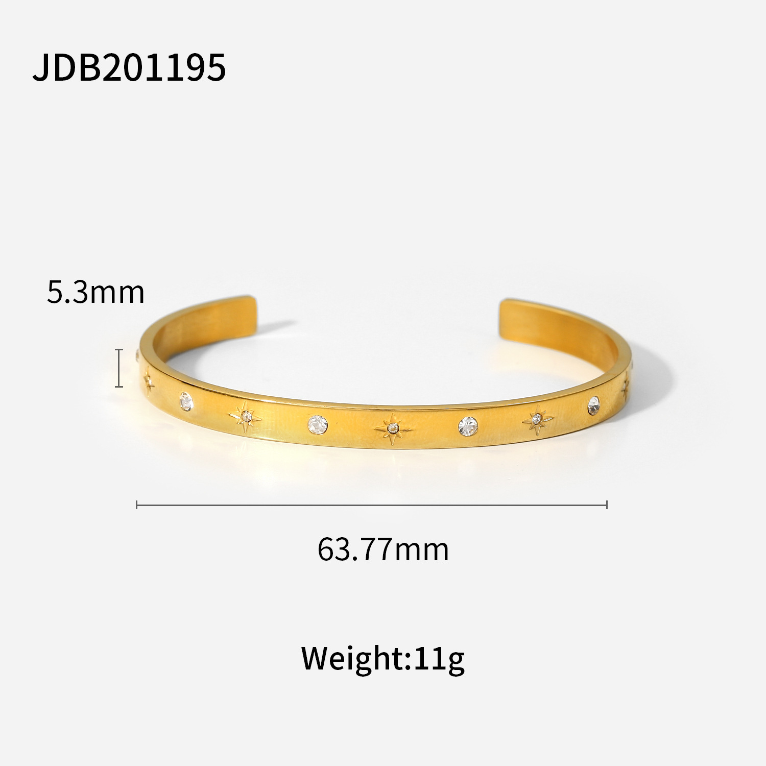 Gold-plated Stainless Steel Bracelets With Zirconia - Image 9