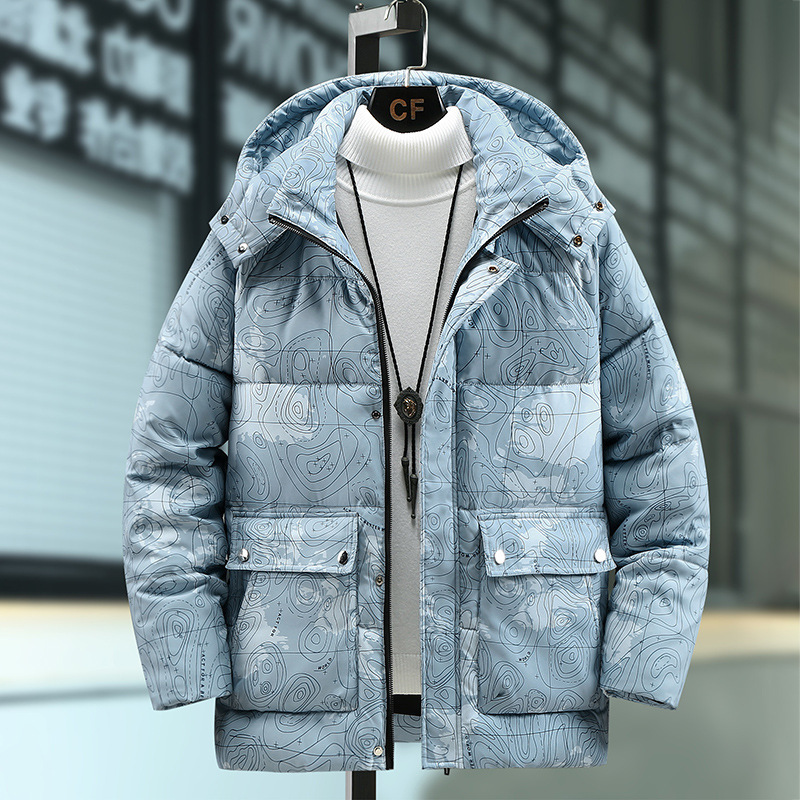 Winter Plus-sized Down Cotton Camouflage Pullover