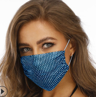 Fishnet-Shaped Star Rhinestone Mask - Image 5