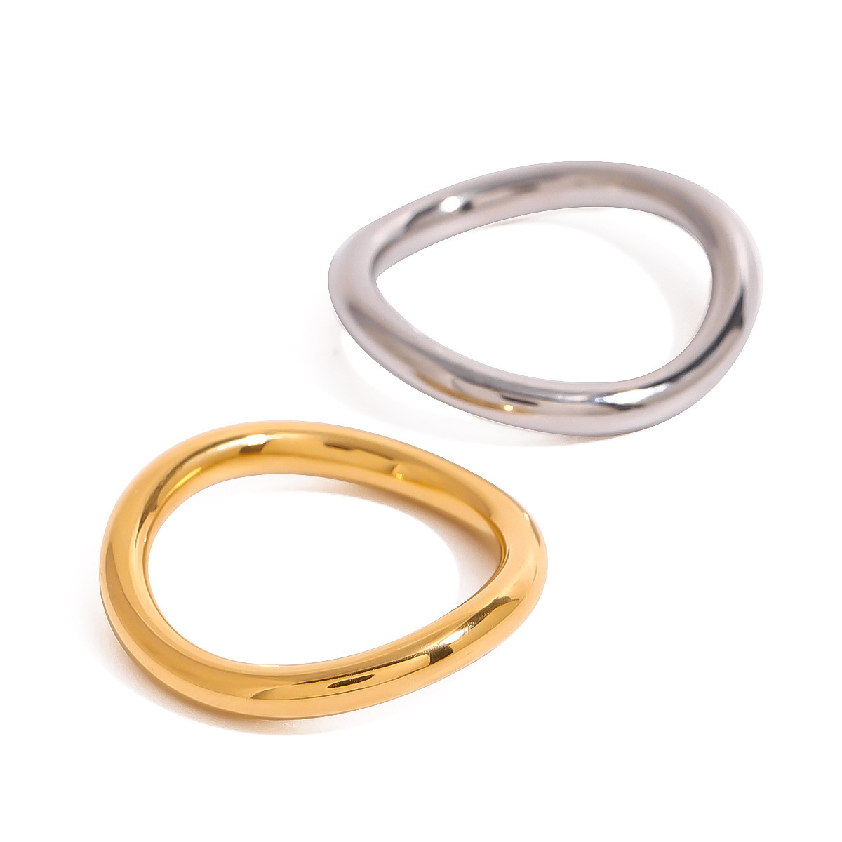Miley Gold & Silver Layered Ring - Image 8