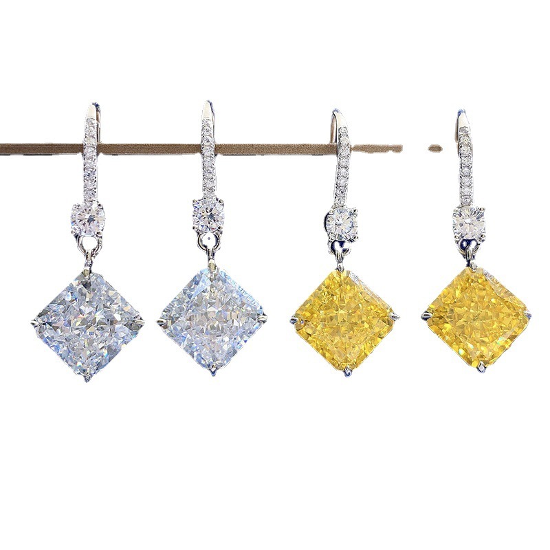 High Carbon White Diamond Earrings - Image 4