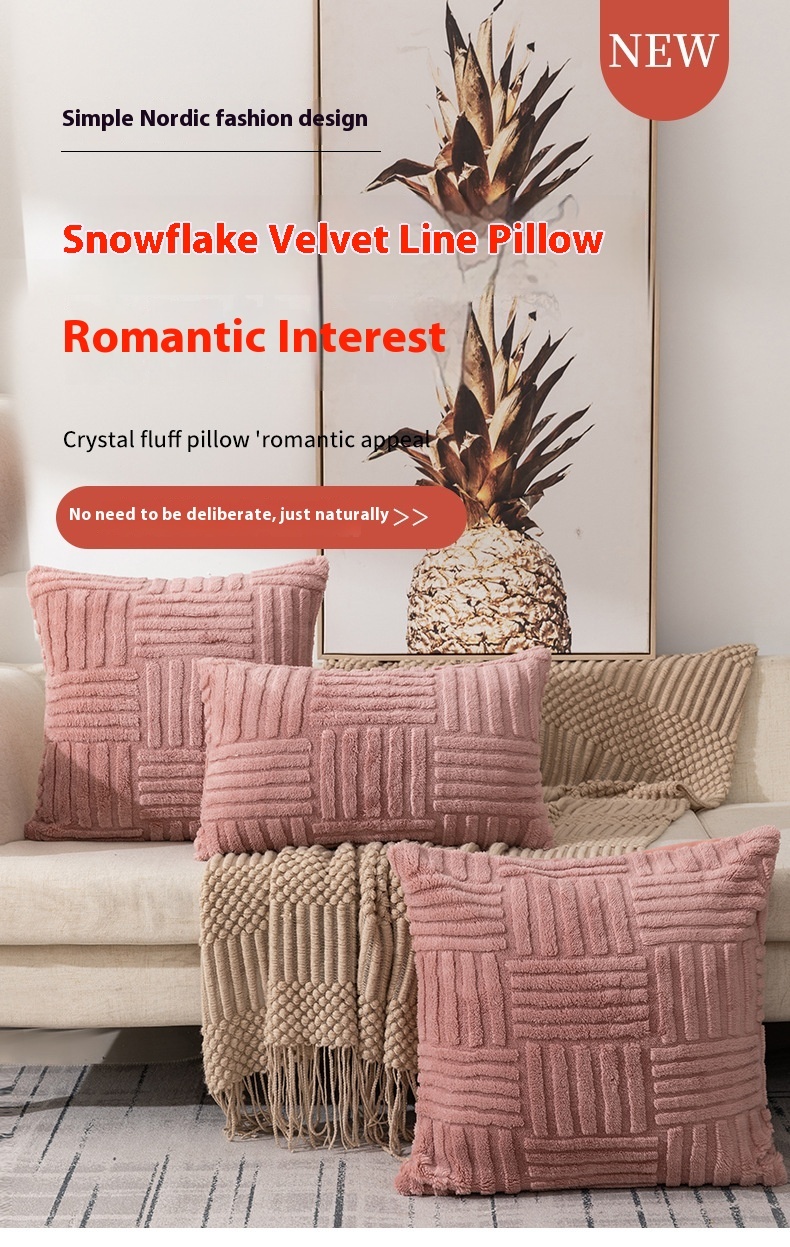 Woven Plush Sofa Cushions Pillowcase - Image 10