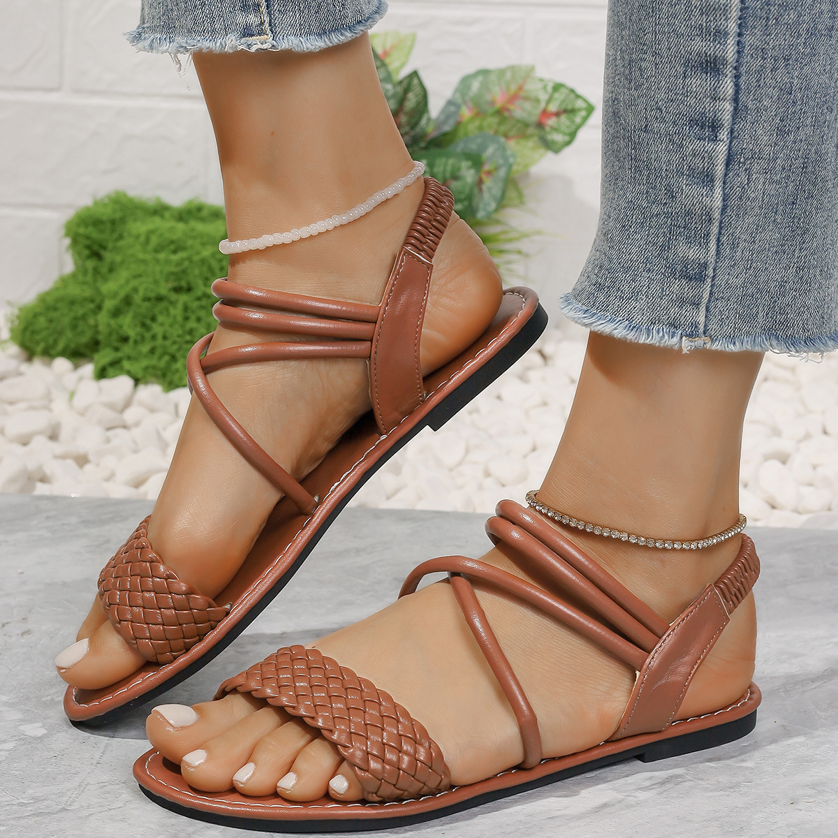 Fashionable All-match Woven Sandals