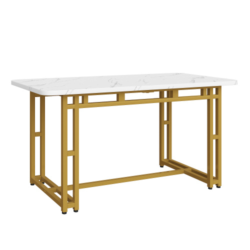 Metal Frame Rectangular Dining Table - Image 6