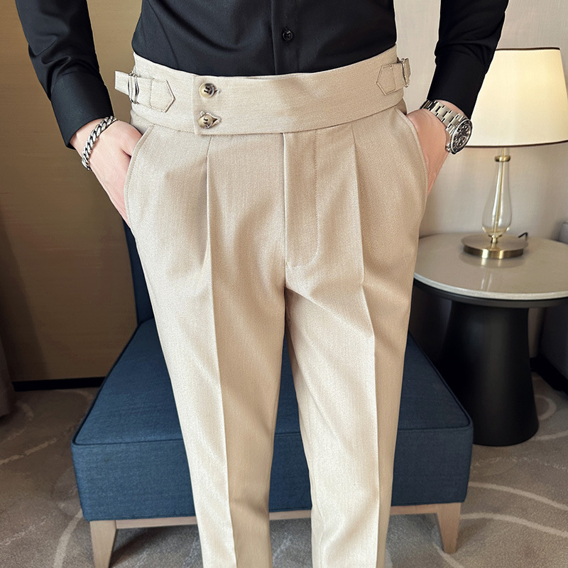 Slim Double-Breasted Closure Collar Vest Pants Suit - Image 6