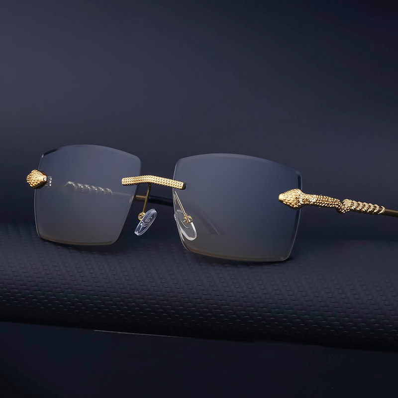 Fashion Rimless Sunglasses For Men - Image 7