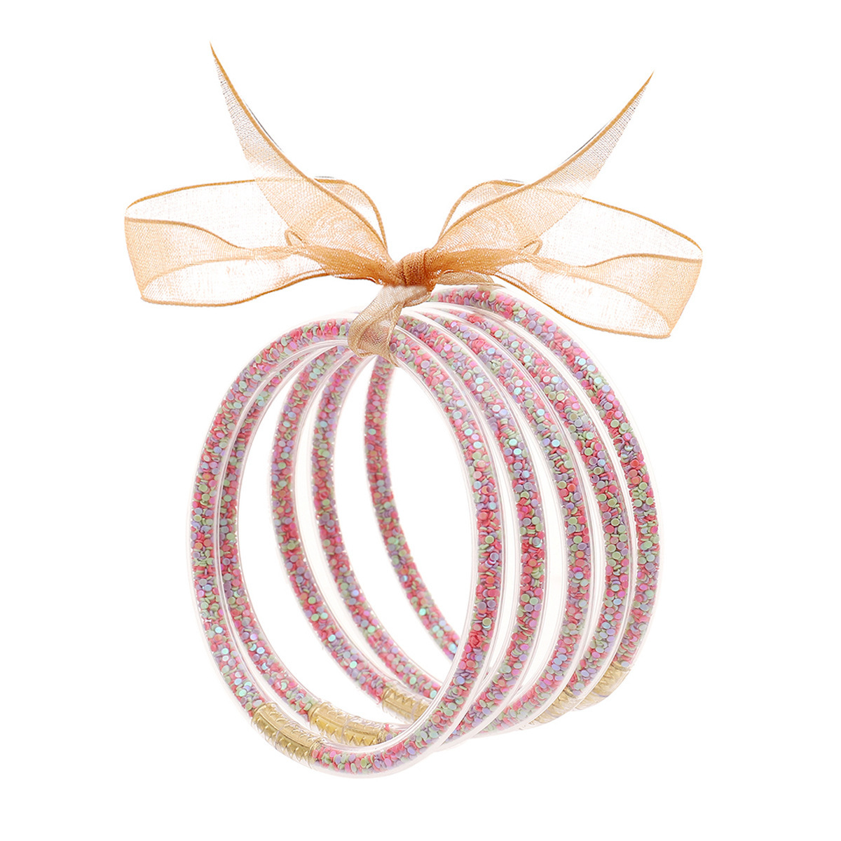 Plastic Tube Sequins Five Bracelets - Image 5