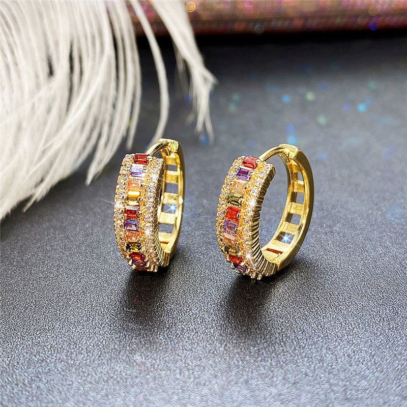 Colored Zircon Earrings