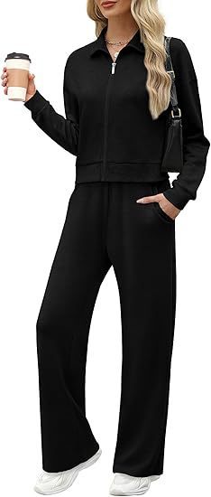 Sweatshirt Wide Leg Track Pants - Image 9
