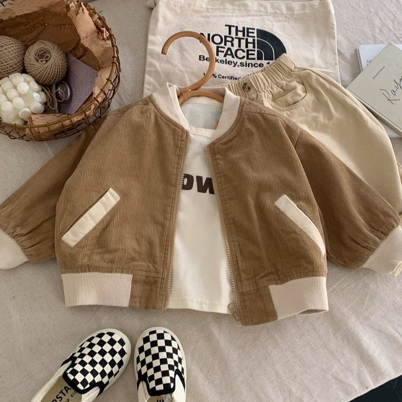 Kids' Overcoat Corduroy Suit