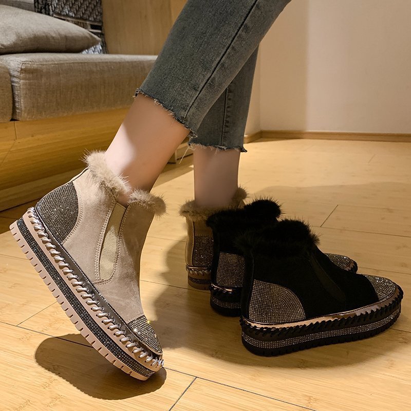 Rhinestone Ankle Platform Shoes - Image 9