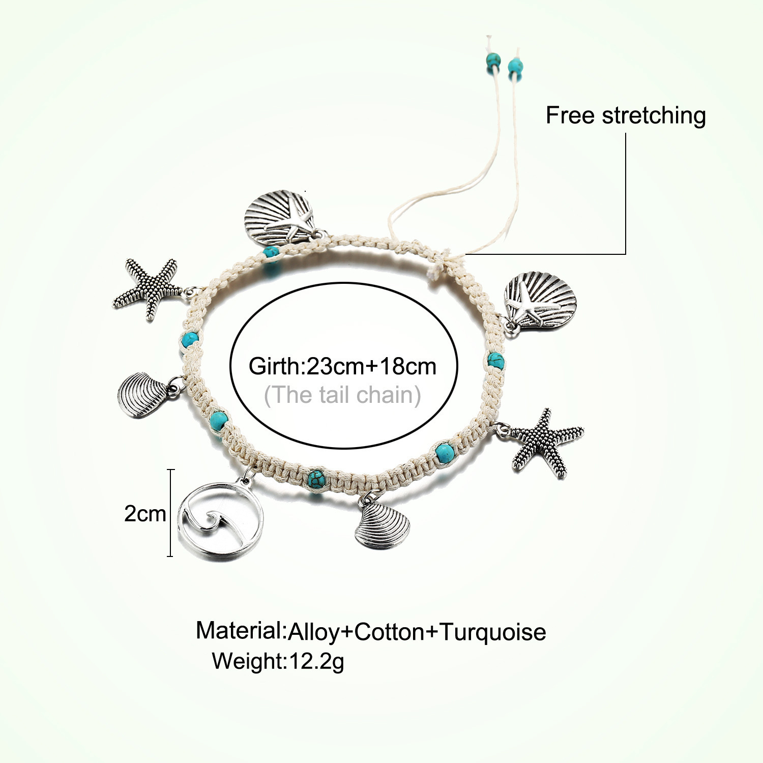 Leg Chain Star Fish Anklet - Image 3