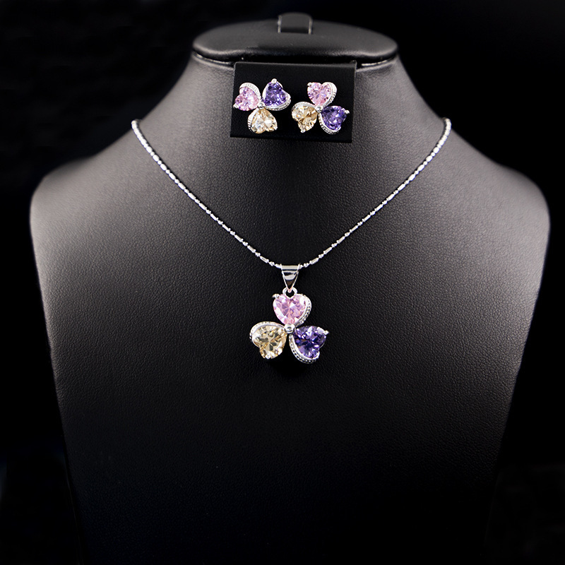 Clover Zircon Diamond Jewelry Set - Image 5