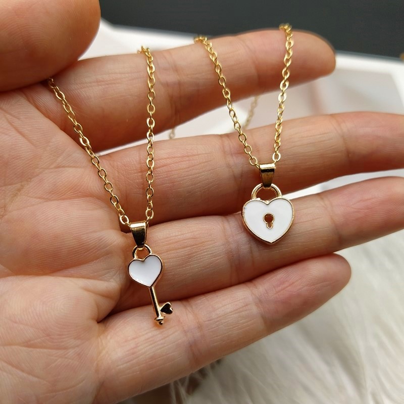 Key Lock Love Pendant Necklace
