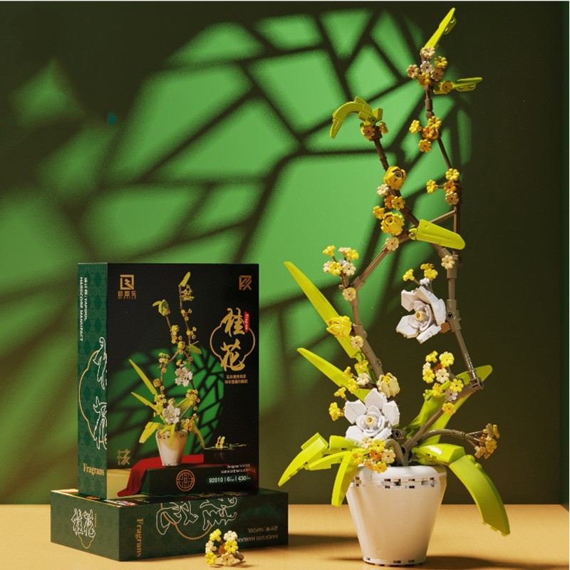 Building Blocks Rose Girl Holiday Gift Model Flower - Image 6