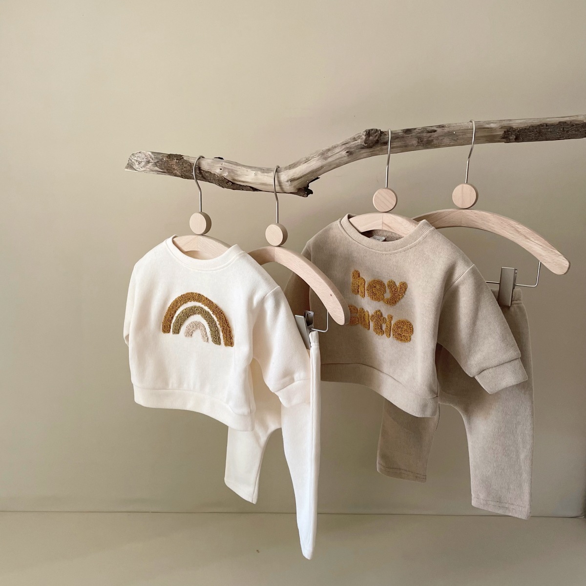 Newborn Alphabet Embroidery Long Sleeve Suit