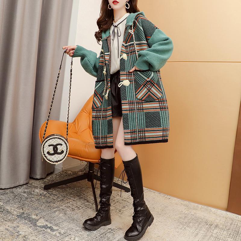 Hooded Knit Cardigan Coat