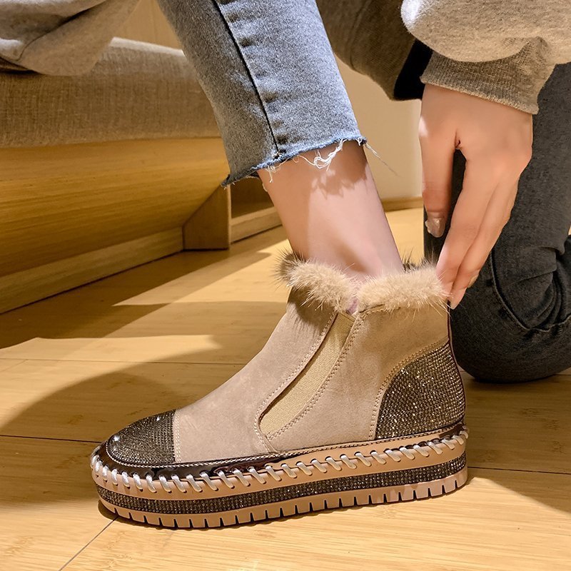 Rhinestone Ankle Platform Shoes - Image 5
