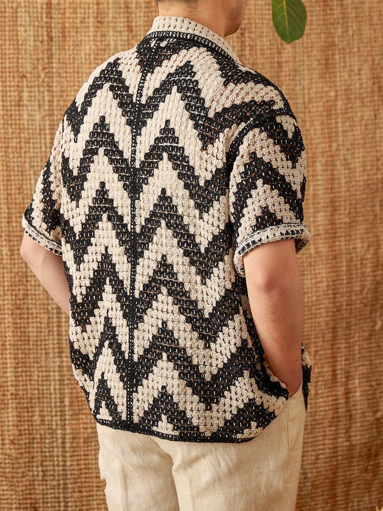 Short-sleeved Beach Knitted Loose Casual Top - Image 4
