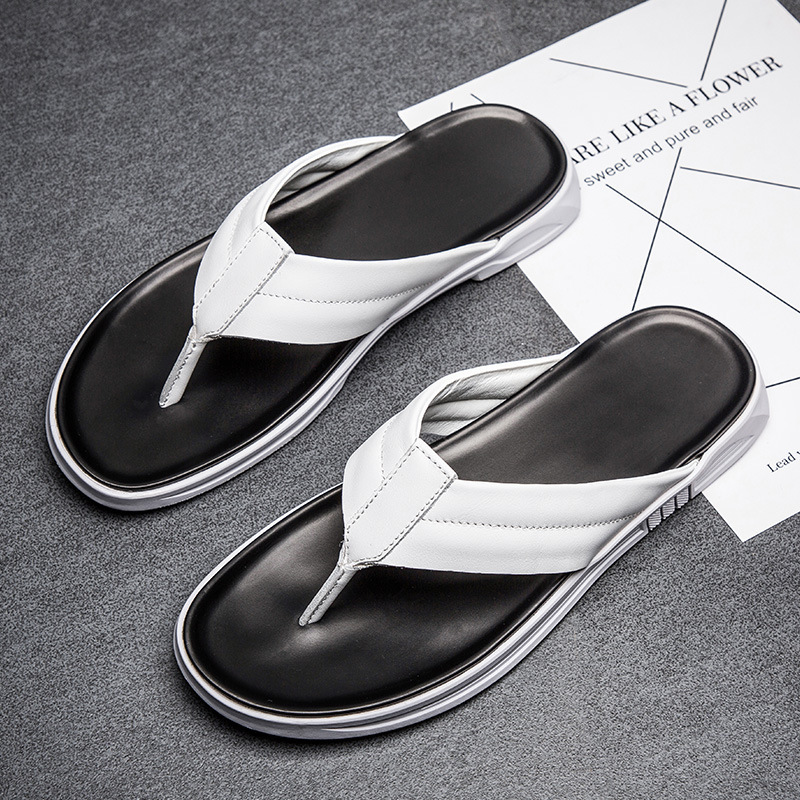 Men's Flip-flops Leather Slippers - Image 10