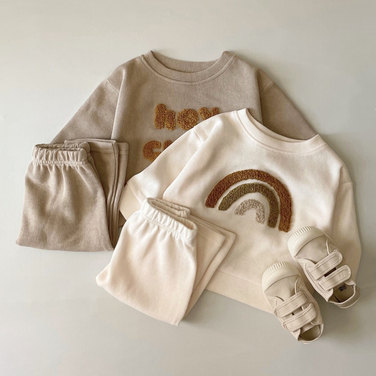 Newborn Alphabet Embroidery Long Sleeve Suit - Image 5