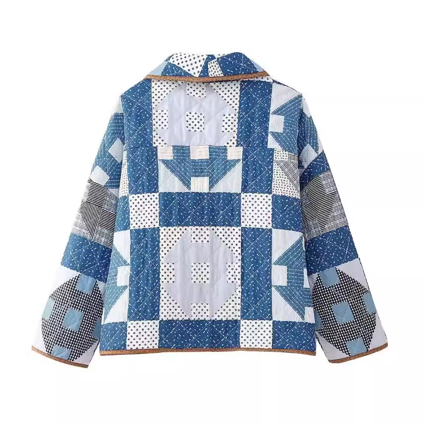 Women's Geometric Pattern Print Jacket - Image 6