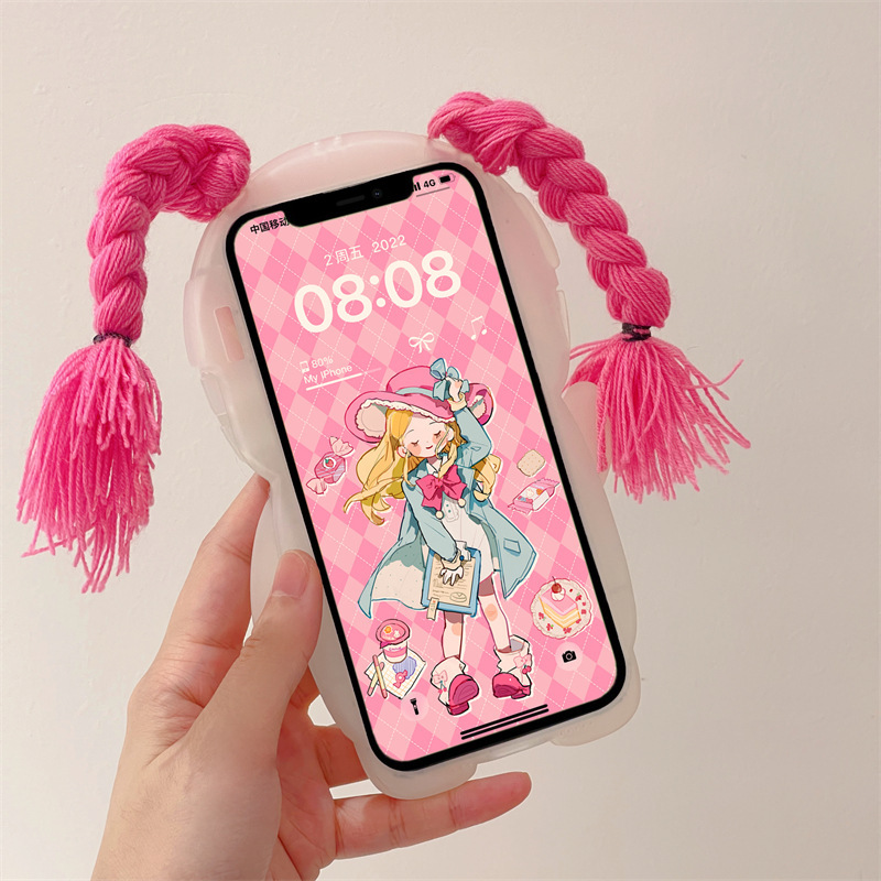 Funny Braid Girl Phone Case - Image 5